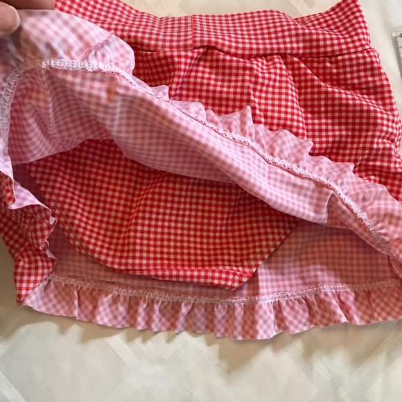 NEW Lime Ricki Red Gingham Swim Skirt XS: Modest w/attached swim bottoms - Picture 6 of 8